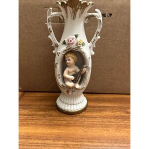 norleans japan vase Child Inlay‎ With Handles Raised Flowers